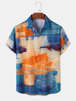 Mannen Olieverf Vakantie Soft Comfortabel ademend Alle bijpassende shirts