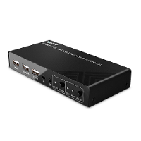 LINDY 2 Port KVM Switch HDMI 4K60, USB 2.0 & Audio KVM switch 2 poorten HDMI 4096 x 2160 Pixel