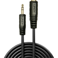LINDY 35652 Jackplug Audio Verlengkabel [1x Jackplug male 3,5 mm   1x Jackplug female 3,5 mm] 2.00 M Zwart