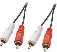 LINDY 35660 Cinch Audio Aansluitkabel [2x Cinch stekker   2x Cinch stekker] 1.00 M Zwart