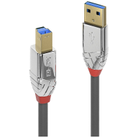 LINDY 36660 USB kabel USB 3.2 Gen1 USB A stekker, USB B stekker 0.50 M Grijs
