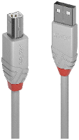 LINDY 36685 USB kabel USB 2.0 USB A stekker, USB B stekker 5.00 M Grijs