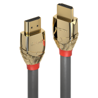 LINDY HDMI Aansluitkabel HDMI A stekker, HDMI A stekker 5.00 M Grijs 37864 4K UHD HDMI kabel