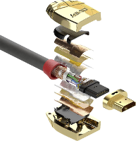 LINDY 37867 HDMI kabel HDMI Aansluitkabel HDMI A stekker, HDMI A stekker 15.00 M Grijs
