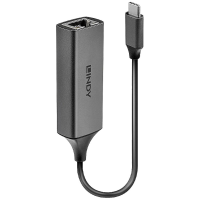 LINDY 43299 Netwerkadapter 5 GBit/s USB C 3.1 Gen 1, Gigabit LAN (1 Gbit/s), RJ45
