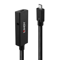 LINDY 43364 USB C kabel USB 3.2 Gen2 USB C stekker, USB C bus 5.00 M Zwart