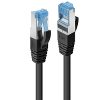 LINDY 47414 RJ45 Netwerkkabel, patchkabel CAT 6A S/FTP 2.00 M Zwart 1 stuk(s)