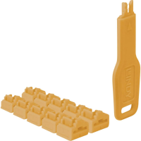 LINDY 47897 RJ 45 poortsloten + sleutel Oranje