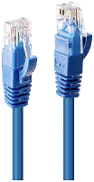 LINDY 48016 RJ45 Netwerkkabel, patchkabel CAT 6 U/UTP 0.50 M Blauw 1 stuk(s)