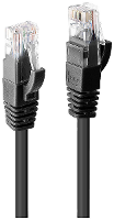 LINDY 48076 RJ45 Netwerkkabel, patchkabel CAT 6 U/UTP 0.50 M Zwart 1 stuk(s)