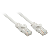 LINDY 48160 RJ45 Netwerkkabel, patchkabel CAT 6 U/UTP 0.30 M Grijs Vergulde steekcontacten 1 stuk(s)