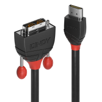 LINDY HDMI / DVI Adapterkabel HDMI A stekker, DVI D 18+1 polige stekker 5.00 M Zwart 36274 HDMI kabel