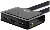 LINDY neu KVM switch HDMI Muis, Toetsenbord 3840 x 2160 Pixel