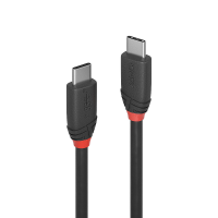 LINDY 36905 USB kabel USB 3.2 Gen2x2 USB C stekker, USB C stekker 0.50 M Zwart Stekker past op beide manieren