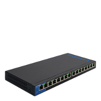 Linksys LGS116P Netwerk switch 16 poorten 1 Gbit/s PoE functie
