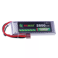 LION 7.4V 2800mAh 30C 2S LiPo batterij T stekker voor RC auto