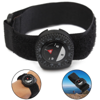 Liquid Filled Clip On Watchband Compass Nylon Band Bracelet With Velcro Closure