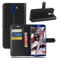 Litchi Flip Wallet Card Slots Bracket PU Leather Phone Case For DOOGEE BL12000