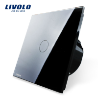Livolo Black Crystal Glass Touch Panel Switch Eu Standard Vl C701 12