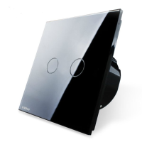 Livolo Black Crystal Glass Touch Panel Switch Eu Standard Vl C702 12