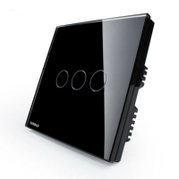 Livolo Black Crystal Glass Touch Panel Switch Vl C303 62 Ac110 250v