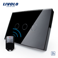 Livolo Black Crystal Glass Touch&remote Switch Vl C303r 82 Ac110 250v