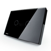 Livolo Black Crystal Glass Touch Screen Switch Vl C302 82 Ac110 250v