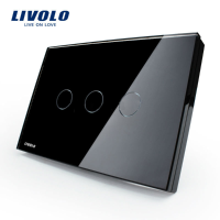 Livolo Black Crystal Glass Touch Screen Switch Vl C303 82 Ac110 250v