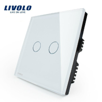 Livolo White Crystal Glass Touch Panel Switch Vl C302 61 Ac110 250v