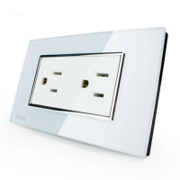 Livolo White Crystal Glass Wall Power Socket Vl C3c2us 81 Ac125 230v