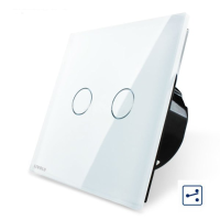 Livolo White Glass Touch Panel Eu Standard Intermediate Switch Vl C702s 11