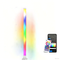 LIXINCORDA 1.1M Slim RGB Ambient Vloerlamp Rhythm Pickup WiFi & Bluetooth Afstandsbediening LED Vloerlamp