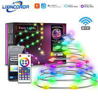 LIXINCORDA 5m~20m Slimme RGBIC LED Sfeerlampen Muzieksynchronisatie IP68 Waterdicht APP/afstandsbediening/stemcontrole m