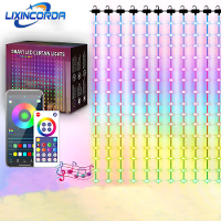 LIXINCORDA Slimme RGB LED Gordijn Licht Snoeren Bluetooth APP Bediening Afstandsbediening IP68 Waterdicht Feestdagen Tro