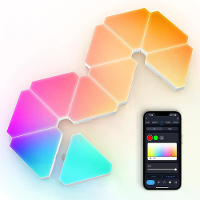 LIXINCORDA Slimme RGBIC LED Driehoek Lichtpanelen Muzieksynchronisatie APP/Remote/Stemcontrolemogelijkheid met Alexa & G