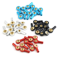 10PCS M2 Kogelgewricht Metalen Kruiskoppeling Balhoofd Gesp Steering Pushrod Spoorstangeind Mini Drijfstangen voor RC Bo