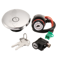 Lock Ignition Switch & Key & Petrol Fuel Gas Cap For Suzuki Gn125 125cc