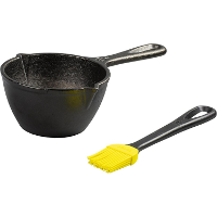 Lodge Saus set LMPK21, met handvat kookpan Ø 13,6cm, incl. Siliconen borstel
