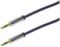 LogiLink CA10050 Jackplug Audio Aansluitkabel 0.50 M Zwart (mat)