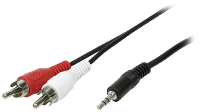 LogiLink CA1043 Cinch / Jackplug Audio Aansluitkabel 5.00 M Zwart (mat)