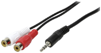 LogiLink CA1045 Cinch / Jackplug Audio Aansluitkabel 5.00 M Zwart (mat)