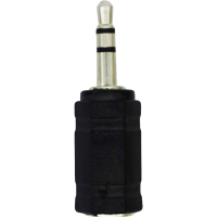 LogiLink CA1102 Adapter Jackplug Audio Adapter [1x Jackplug male 3,5 mm   1x Jackplug female 2,5 mm] Zwart
