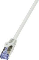LogiLink CQ5072S RJ45 Netwerk Aansluitkabel CAT 6A S/FTP 5 m Grijs Vlambestendig, Halogeenvrij, Snagless