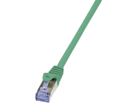 LogiLink CQ5085S RJ45 Netwerk Aansluitkabel CAT 6A S/FTP 7.5 M Groen Vlambestendig, Halogeenvrij, Snagless