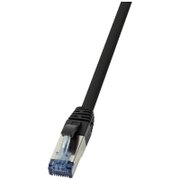 LogiLink CQ6135S RJ45 USB kabel CAT 6A S/FTP 40.00 M Zwart Afscherming gevlochten, Halogeenvrij, PUR mantel, Zuurbestendig, Oliebestendig 1 stuk(s)