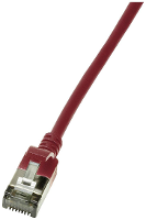 LogiLink CQ9064S RJ45 Netwerkkabel, patchkabel CAT 6A U/FTP 3.00 M Rood Extreem dun, Vlambestendig, Flexibel, Folie afscherming, Halogeenvrij, Snagless,
