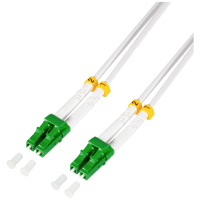 LogiLink FC0LC10 Glasvezel Optische vezel Aansluitkabel 10.00 M Wit [1x LC APC stekker   1x LC APC stekker] 9/125 µ Singlemode OS2