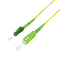 LogiLink FPSLS25 Glasvezel Optische vezel Aansluitkabel 25 m Geel [1x SC APC stekker   1x LC APC stekker] 9/125 µ Singlemode OS2