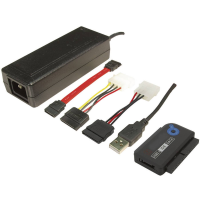 LogiLink HDD Adapter [1x USB A 2.0 Stekker   1x SATA stekker 7 polig, IDE bus 40 polig, IDE bus 44 polig] LogiLink Adapter USB 2.0 To 2,5 + 3,5 Zoll IDE + SATA