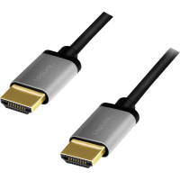 LogiLink HDMI AV Aansluitkabel [1x HDMI stekker   1x HDMI stekker] 2 m Zwart grijs